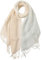 Prettystern Farbverlauf Tie-Dye Batik 100% Leinen Frühling Sommer Fransen Schal - T102 hellblau