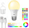 Lampada ricaricabile a batteria USB C con telecomando, lampadina intelligente E27 RGB, 9 + 3 temperature di colore, lampadine LED dimmerabili con funzione di timer, 2600 mAh, 8 W, A19, confezione da 1