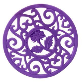 Zerodeko Silikon-tischset Rund rutschfeste Hitzeschutz-Matte Küchenunterlage Für Haus Und Restaurant in Flieder Hitzebeständig Isolierend Vielseitig Einsetzbar Langlebiges Küchenzubehör