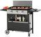 Sophia & William - Gas grill with non-stick ceramic plate, propane bbq grill, can be converted into table griddle for camping, 3 burners, outdoor barbecue grill