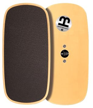 HovoBoard Balance-Board | Ergonomisches Steh-Board mit 2 Leveln | rutschfeste TPE-Trittfläche | Holz | Max. 100 kg | 61,2x29,3x6 cm