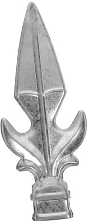 Homoyoyo Pointed Iron Fence Finial Topper Metal Garden Fence Decoration Compatible 4x4 Posts Sturdy Cast Iron 2 Pack