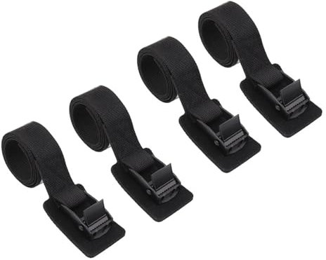 4 Stück Spanngurte mit Klemmschloss, 50 cm Verstellbare Zurrgurte Schwarz, Hochfeste Befestigungsgurte für Camping, Auto, Motorrad, Fahrrad, Sackkarre & Gepäck – Robust & Vielseitig