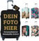 LZXSXZ Personalisierte kofferschutzhülle – Personalisierter Reisekoffer-Schutz Gestalten Sie Ihren eigenen Namen und Foto – Maßgeschneiderter elastischer Gepäckabdeckungsschutz- Doppelseitig Designs