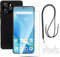 Phone Case for Blackview Shark 8 (6.78'') with 1 X HD Tempered Glass Screen Protector and Phone Lanyard, Skin-friendly Soft TPU Anti-drop Full Body Protective Case for Blackview Shark 8 (Matte Black)