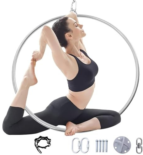 Aerial Yoga Ring Sling Gymnastik Ringe Aerial Hoop Magic Fitness Ring Yoga Strap Akrobatisches Tuch Sling Trainer Die Kunst und Faszination der Aerial Fitness