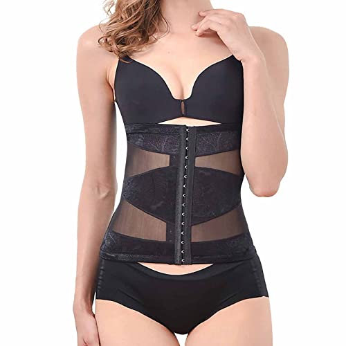 Débardeur Long Dentelle Ceinture de Levage de Ventre Enceinte spéciale pour Femmes avec Ceinture à bandoulière Body Fille Anniversaire 1 an (Black, M)