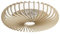 Sulion - Ventilador de Techo con Plafón de Madera de Eucalipto MOMO - 3 Palas Transparentes - Motor DC - Iluminación LED 3CCT - Función Verano/Invierno - Color Blanco - Control Remoto
