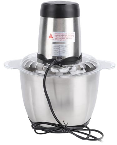 Robot Culinaire, Hachoir à Viande électrique Multifonctionnel Haute efficacité 3L 300W pour Trancher, Hacher, Hacher et Déchiqueter (Prise UE 220V)