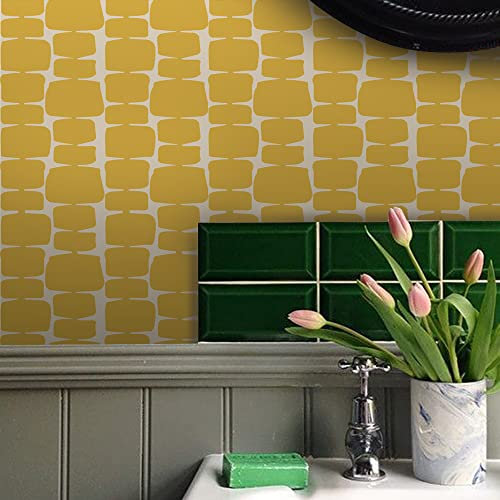 Klebefolie Möbel Elegantes Gelb Selbstklebende Folie Vinyl Selbstklebende Tapete Wasserdicht Möbelfolie Dekorative Wandtapete Wohnzimmer Schrank Tapeten 1P (40x250 cm)