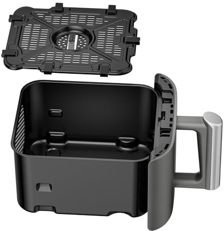Air Fryer Basket Replacement Basket and Tray for Ninja SL451, Air Fryer Accessories for Ninja SL401 and SL451, Non-Stick Air Fryer Basket with Cover for Ninja SL401 and SL451, Dishwasher-Safe Basket