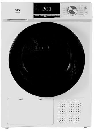 SIA SHPD10W 10kg Freestanding Heat Pump Tumble Dryer, 14 Pre-Set Programs, 4 Drying Levels, Timer Delay, White, 2 Year Parts and Labour Guarantee