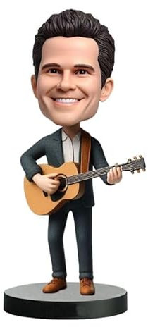 mydedor Individuelle Wackelkopf-Figur, individuelle Puppe, Musikinstrument, Spielpartner, benutzerdefinierter Wackelkopf, handgefertigter Wackelkopf, personalisierte Basis auf Ihrem Foto