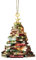 Weihnachtsbaum Buch Anhänger, 2D Buch Weihnachtsanhänger Deko, Acryl Anhänger Weihnachten, Weihnachtsbaumschmuck für Weihnachtsfeier, Christbaumschmuck (Buch, 8cm)