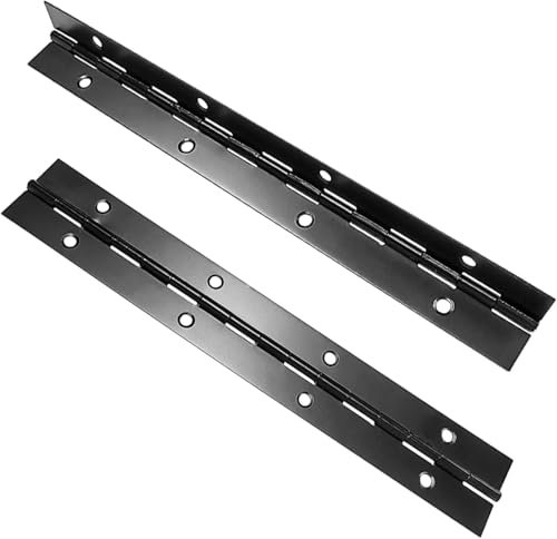 Ceeyoll 2 Piezas Bisagra de Piano,Bisagra de Acero Inoxidable,isagra Larga de Acero Inoxidable,Gabinetes Bisagra con Agujeros para Puertas de Armario,Pianos,Barcos,Incluye Tornillos y Destornillador.