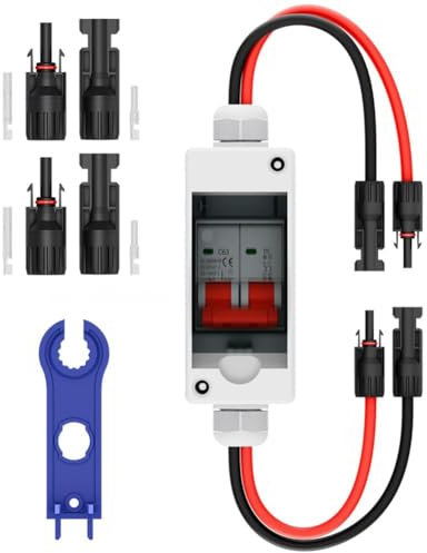 PRATYAHARA Interrupteur de Déconnexion de Panneau Solaire, Disjoncteur 63A DC 1000V, Interrupteur de Déconnexion PV avec Boîtier Étanche IP65