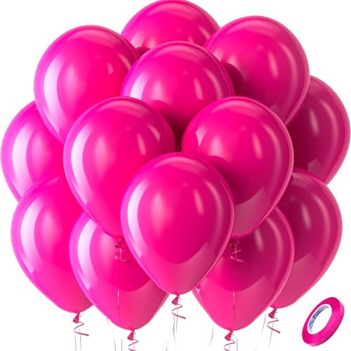 Ovanda 20 Stück 10 Zoll Luftballons Rosenrot,Helium Ballon Girlande Bogen Rosa Rot,Pink Latex Ballons,für Rosenrot Party,Frauen Mädchen Geburtstag,Weihnachts,Hochzeit,Valentinstag,Brautparty,Jahrestag