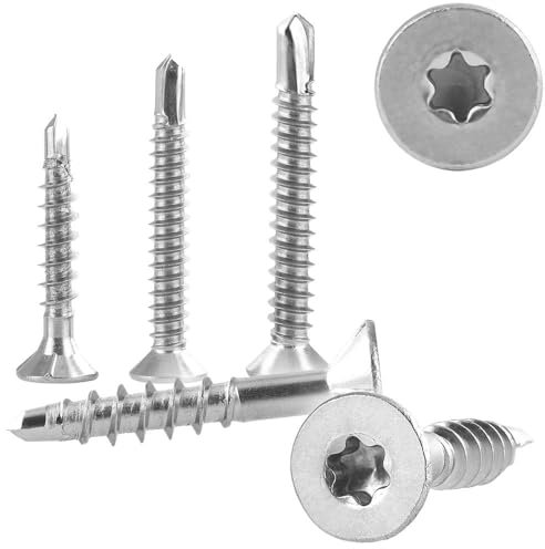 200 Stück Spanplattenschrauben 5x80 mit Bohrspitze TORX (TX) Edelstahl A2 Teilgewinde Edelstahlschrauben WIBTEC®