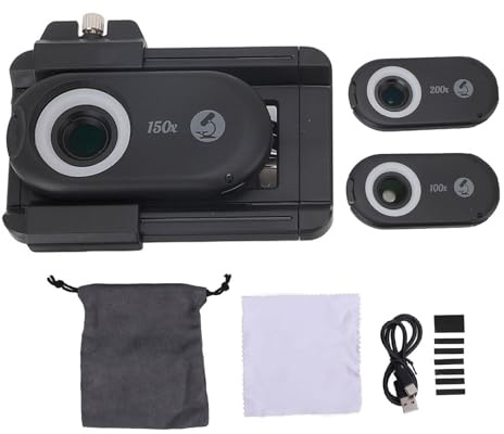 Telefon -Mikroskop -Objektiv 3 in 1 LED Ultra Violet Light CPL 100x 150x 200x HD Zoom Smartphone -Kamera -Anhang