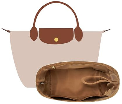 Neylissia Ultra-light Purse Organizer Insert Compatible with Longchamp for Le Pliage Original S Handbag, Water-proof Dupontpaper Tote Bag Organizer Insert, Keeps Bags Neat(S,White)