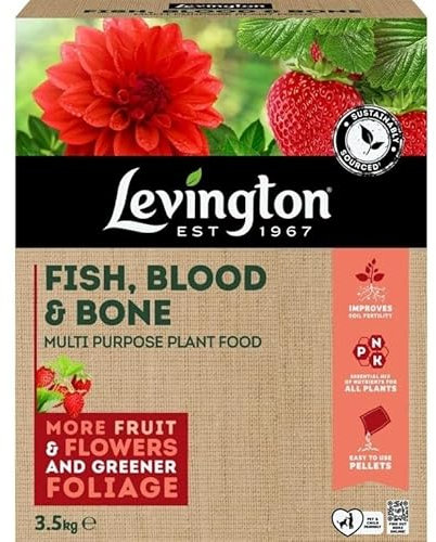 Levington Fish, Blood & Bone Multi Purpose Plant Food – Organic Fertiliser for Flowers, Vegetables, Trees & Shrubs – NPK 5-3-5 – 3.5kg & 9kg Sizes (3.5kg)