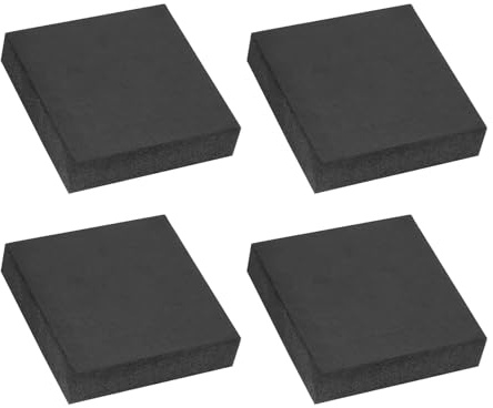 PATIKIL Gummifüße Antivibrationspads 4 Stück 60mm x 15mm Dicke Gummischeiben Vielseitige Dichtungspads Lager Abstandshalter Für HVAC Kompressor Klimaanlage Schwarz