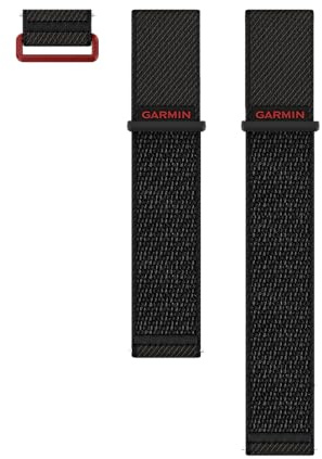 Garmin Venu X1 watch band, Nylon, Black | Official Garmin watch band, fits Venu X1 only, ideal for daily wear, comfortable & stylish