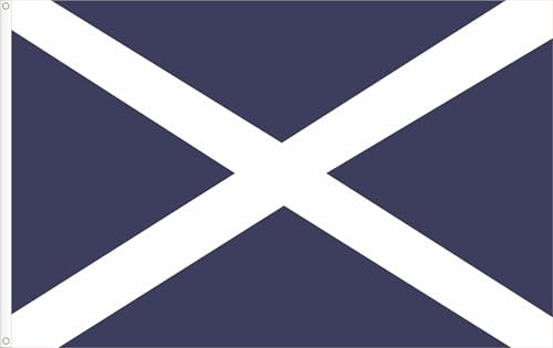 BANDERA DE ESCOCIA. CRUZ DE SAN ANDRES. CALIDAD RASO PREMIUM. TAMAÑO 150X90 CM