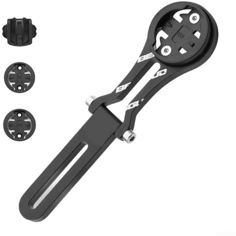 Entgoinggo Aluminum Alloy Bicycle Computer Bracket Stand with Adjustable Angle for Enhanced Performance (Black)