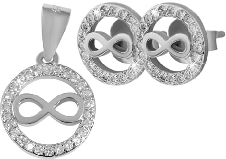 Akzent 925 Sterling Silber Schmuckset für Damen, Hochwertig & Hautverträglich