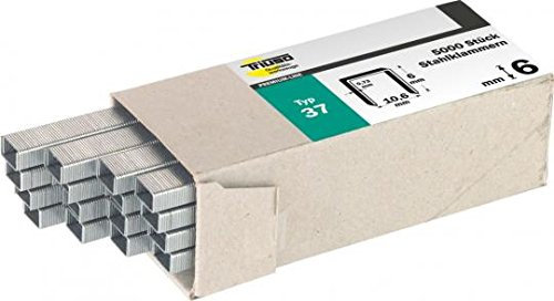 Triuso Klammern Tackerklammern Typ 37 für Handtacker Klammer für Tacker 5000 Stück Länge: 6 mm