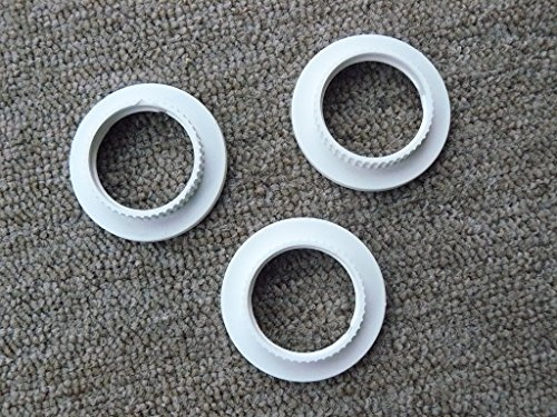 3X Schraubring für Fassung E14, PVC weiß