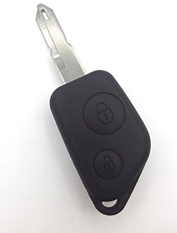 Clé plip Compatible avec Peugeot 106 206 306 205 307 405 406 2 Boutons Lame Trou @Pro-Plip