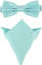 Ladeheid Herren Schmale Fliege & Einstecktuch Set M/P (12cm x 6cm, 22cm x 22cm, Minze)
