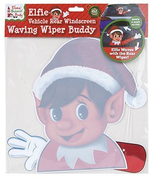 eBuyGB Elves Behaving Badly Elfie Vehicle Rear Windscreen Waving Wiper Buddy-Naughty Elf-Car Accessories, Red