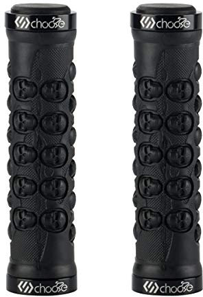 Chooee Zwei Griffe für Fahrradlenker mit seitlichem Verschluss, für Fahrrad, Mountainbike, BMX, schwarz