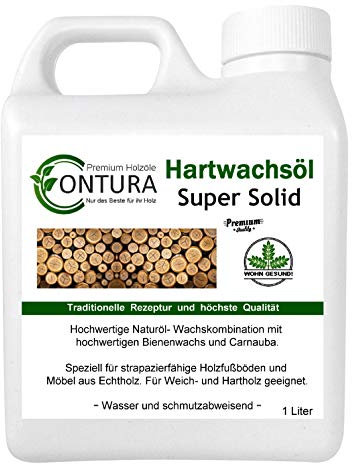 Hartwachsöl SUPER SOLID Hartöl Holzschutz Parkettöl Fußbodenöl MöbelölHolzöl Wachsemulsion (1 Liter)
