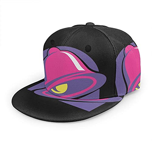 Oaieltj Unisex Baseball Cap Herren Damen Einstellbare Snapback Trucker Hat Mode Hip-Hop Baseball Cap, Purple Taco Glocke schwarz, One size
