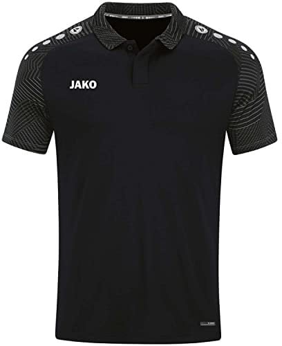 JAKO Herren Poloshirt Performance, Schwarz/Anthra Light, XXL