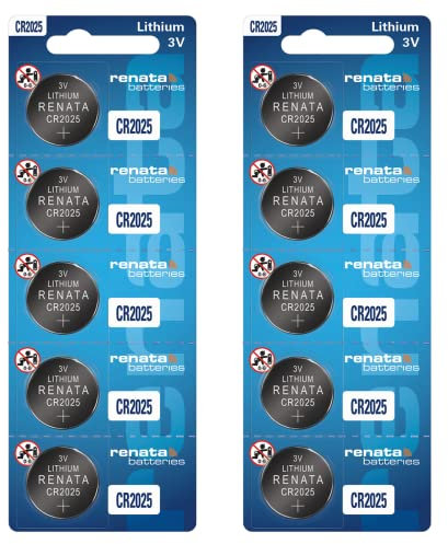 Renata CR2025 - Pilas de botón de litio de 3 V 2025 (10 unidades)