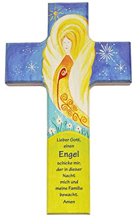 Kinderkreuz, bunt, 15x9cm, Engel -