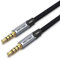 VENTION Cable auxiliar de 3,5 mm Cable de micrófono de audio de 1,5 m Cable TRRS Cable estéreo Jack a Jack de 3,5 mm a 3,5 mm Cable auxiliar, para auriculares, Altavoz, automóvil Barra de sonido, PC