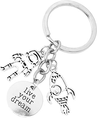 ABOOFAN 1 Stück Metall-Schlüsselanhänger Geldbörse Schlüsselanhänger Buchstaben-Schlüsselanhänger Astronauten-Schlüsselanhänger Auto-Buchstaben-Schlüsselanhänger