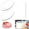2 Disque De Gâteau Transparent et 1 Grattoir Gâteau, Assiettes à Gâteau, Disque Acrylique Patisserie, Gâteaux Bord De Décoration Plastique Grattoir Gateau, Grattoir Patisserie