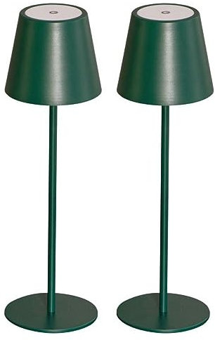 Led Akku Tischlampe Grün 2er Set stufenlos dimmbar IP54 - Tischlampe Esstisch 3000k,Led Stehlampe batteriebetrieben 369mm, Nachttisch Lampe nachttisch lampe kabellos, Led Tischleuchte kabellos