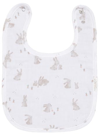 Little Dutch TE51303023 Lätzchen Baby Bunny - Newborn Naturals weiß/beige (31 cm)