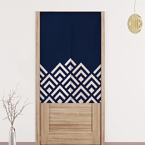Guest Ruyunlai Der japanische Noren-Türvorhang Dreieck Stil Gardinen Tür Vorhang Tapisseri Leinen Stoff Kurz Vorhänge Restaurant Küche Türvorhänge Schattierung Heimdekoration 70 x 150 cm