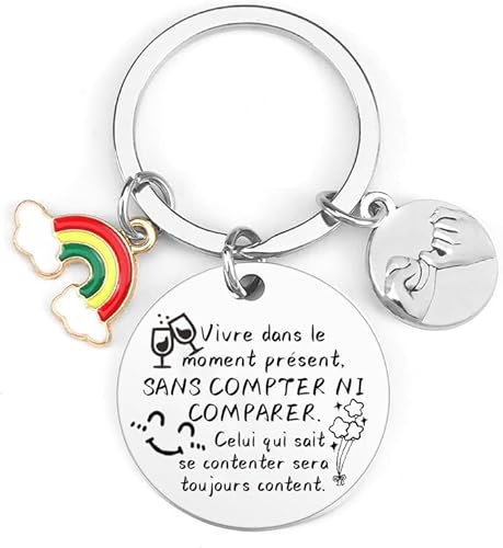 XQXQXZ Cadeau De Courage Porte Cle Femme Cadeau Amie Cadeaux De Motivation Femme Cadeaux D'encouragement Cadeau Persévérance (4)