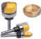 TOTOWOOD Dish Carving Router Bits,3Pcs 1/4 Inch Shank Bowl and Tray Template Router Bit Set with Ball Bearing,Designed for woodworkers