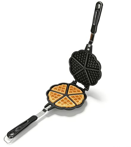 Waffeleisen-Pfanne, 5,9-Zoll-Antihaft-Waffeleisen Für Den Herd, Camping-Waffeleisen-Pfanne, Mini-Waffeleisen, Tragbare Aluminium-Waffeleisen-Pfanne